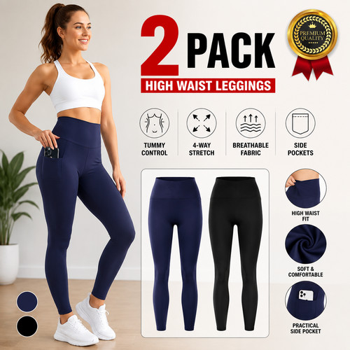 Pack womens high waist gym - 1-2,