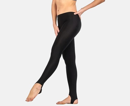 Stirrup leggings shiny - leggings,