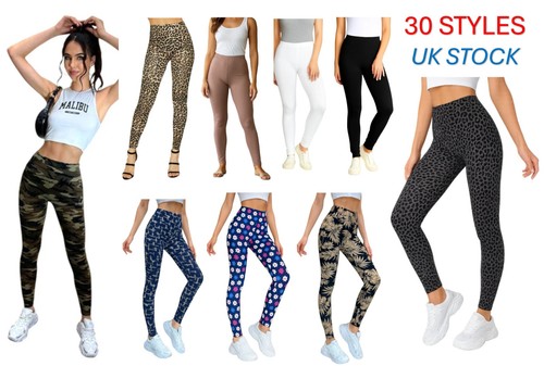 Leggings printed plain womens - leggings,