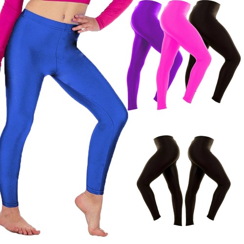Girls shiny footless - girls,