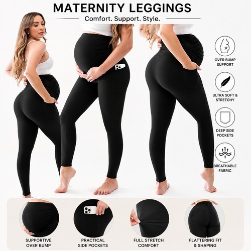 Maternity leggings over bump - leggings,