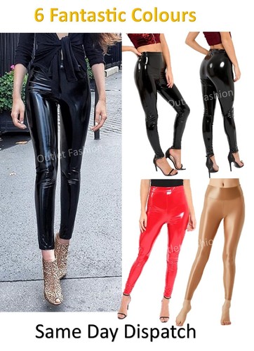 Ladies womens wet look shiny - womens,